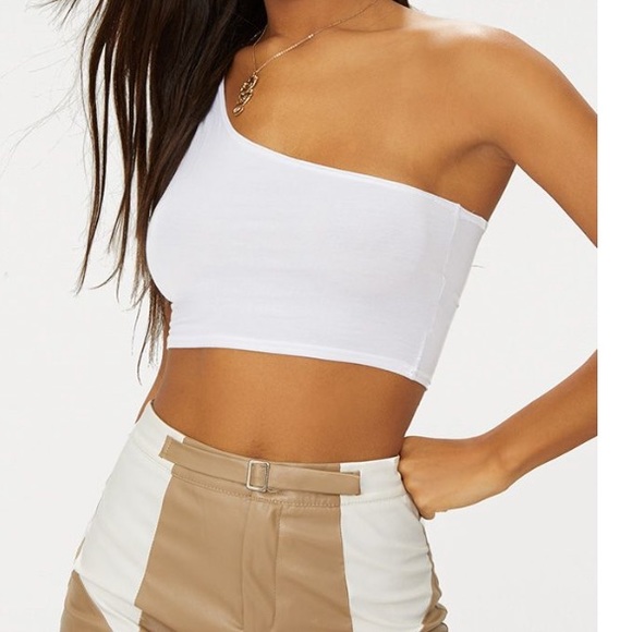 PrettyLittleThing Tops - HOST PICK: One Shoulder Jersey Crop